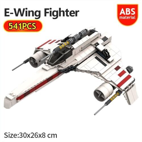 Star Military Plan Series E-Wing Space Fighter Model Building Blocks Movie Collection Bricks Kids DIY AirPlane Toy for Xmas Gift