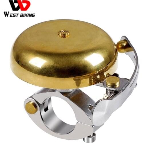 WEST BIKING Vintage Classic Bicycle Bell Ring Cycling Bike Brass Alloy Handlebar Retro Upgrades Cycling Bike Warning Horn Loud