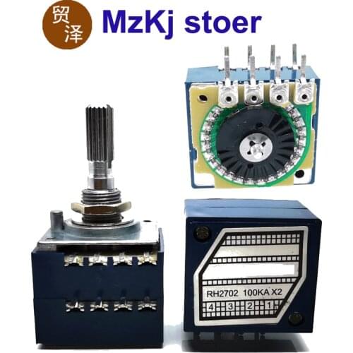 1PC 2702 Hot New RH2702 DIP8 Stepping Rotary Potentiometer 50K 100K 250K 50KAX2 100KAX2 250KAX2 ALPS
