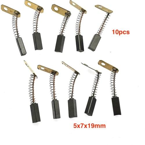 10pcs 5x7x19mm generator carbon brush for Tractor forklift agricultural vehicle silicon rectifier 12V24V AC JF11A JF12A