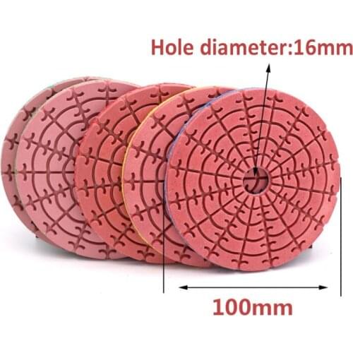 100mm 50-2000 Grit Wet Diamond Polishing Pads Resin Flexible Grinding Disc For Granite Jade Marble Stone