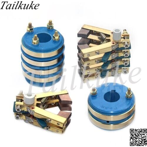 2-4 Channel Collector Ring Copper Carbon Brush Holder Combination Multilayer Slip Ring Pillow Packing Machine Accessories