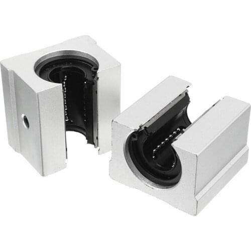 2Pcs 16Mm SBR16UU Aluminum Open Linear Router Motion Bearing Solide Block Unit XYZ CNC SBR Series