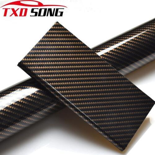 5 Colors Car Styling 2D Carbon Fiber Vinyl Film high glossy warp Motorcycle Car Stickers Accessories Waterproof Automobiles