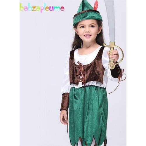 Babzapleume Brand Kid Girls Clothes Halloween Dance Party Cosplay Pirate Costume Children Clothing Baby Girl Dress 4Pcs/set Y023