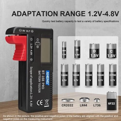 BT-168 PRO Battery Tester can Test 18650 Battery Capacity Tester High-Precision Digital Display Battery Measuring Instrument