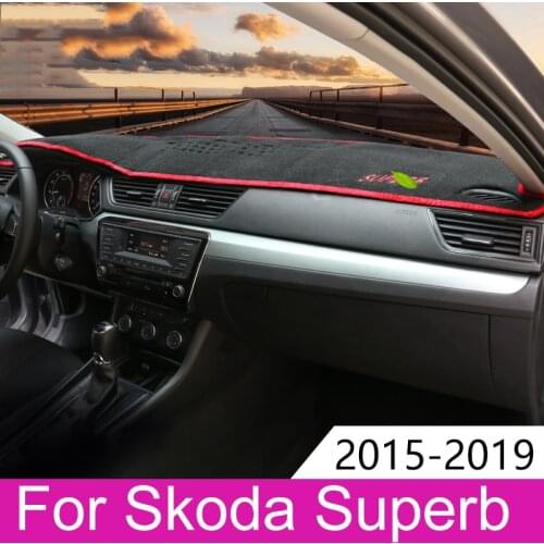 Car Dashboard Covers Mat Avoid Light Pad Instrument Panel Carpets Trim For Skoda Superb 3 2015 2016 2017 2018 2019 Accessories