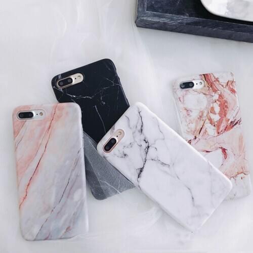 Moskado Phone Case For iPhone 7 8 Plus Luxury Glossy Granite Stone Marble Texture Cover For iPhone 11 Pro X XS Max XR Shell