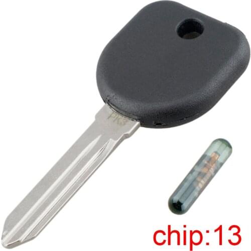 Black Key Case Replacement Auto Key Shell Uncut Blade Blank Car Key Ignition with 13 Transponder Chip B99PT Fit for Chevrolet