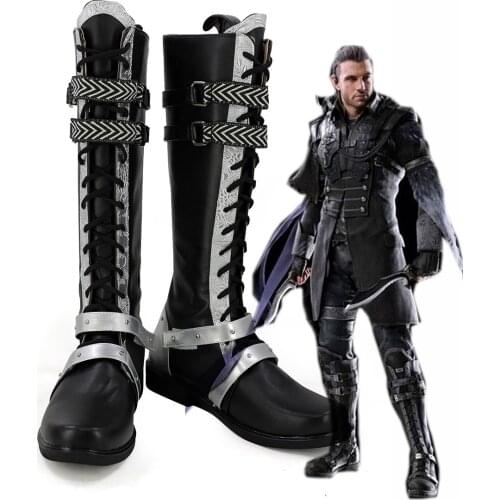 Final Fantasy XV FF15 Nyx Ulric Cosplay Long Boots Custom Made Halloween Makeup