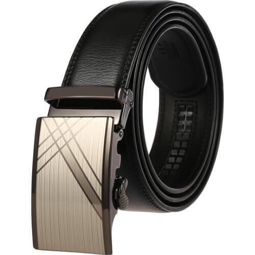 Famous Brand Belt Men Quality Genuine Luxury Leather Belts for Men Cow Leather Waist Strap Automatic Buckle Belts for Men