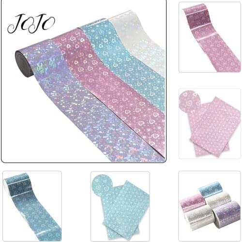 JOJO BOWS 75mm 2y Laser Ribbon 3D Mirror Tape For Crafts Needlework Materials Clothing Sewing Webbing DIY Hair Bows Party Decor