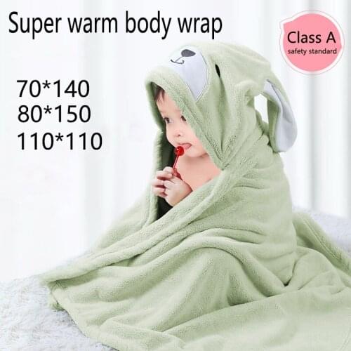 Thick baby bath towel with cover bath towel 0-6 years old tutu cloak girl boy pajamas bath towel children soft bathrobe