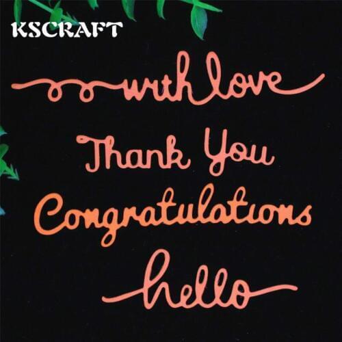 KSCRAFT Metal Wish Words Cutting Dies Stencils for DIY Scrapbooking/photo album Decorative Embossing DIY Paper Cards