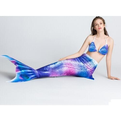3PCS mermaid tail costume does not contain Monofin adult swimming bikini set Cosplay mermaid tail + bra + panty set