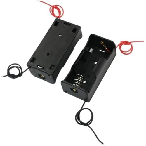 MasterFire 20pcs/lot 1 Slot DIY Battery Storage Box Holder Case 1.5V C Size Batteries Storage Holder Cell with Lead Wires