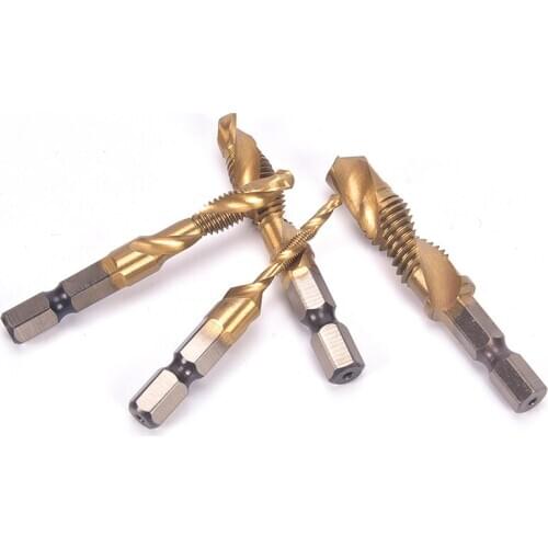 Hex Shank Machine Taps Kit Metric Plug Hand Tap Drill Bits HSS 6542 Screw Spiral Point Thread M3 M4 M5 M6 M8 M10 Metalworking