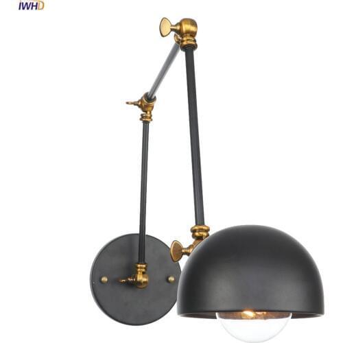 IWHD Antique Industrial Vintage Wall Lamp Bedroom Mirror Stair Light Loft Style Retro Wall Lights For Home Lighting Wandlamp LED