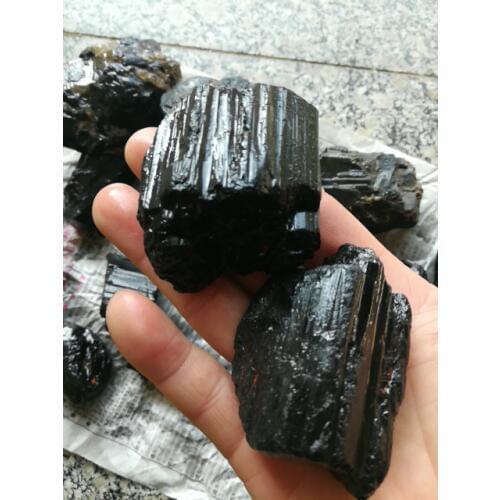 AAA NATURAL Black TOURMALINE CRYSTAL STONE ORIGINAL 1pc