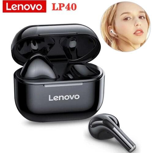 Original Lenovo LP40 Wireless Headphones TWS Bluetooth Earphones Touch Control Sport Headset Stereo Earbuds For Phone Android