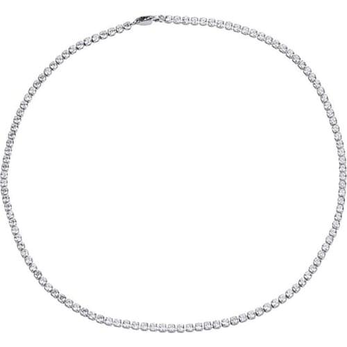 Hip Hop Stainless Steel Bling Iced Out 3mm or 4mm Thick Stones Street Dance Men Necklace Fashion Trend 2021 Gift