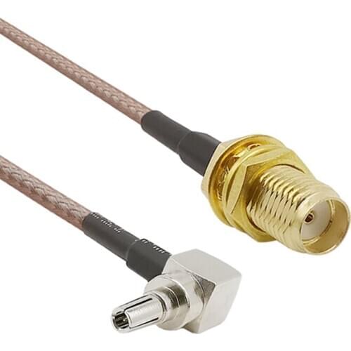 RG316 CRC9 Right Angle to SMA Female Pigtail Wire Cable Connector 20cm 8" Plug Socket Adapter For Wireless LAN Devices