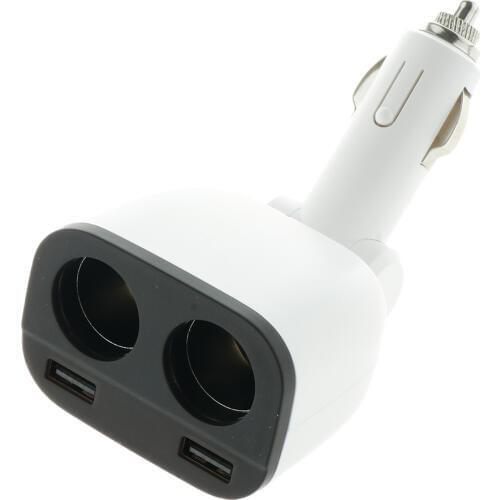 Durable Cigarette Lighter Power Adapter Convenient Dual USB Car Charger Adapter with Voltage Display