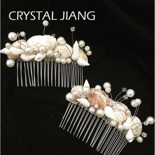 Conch Bridal Headwear Summer Bridal Hairs Comb For Beach Weddings