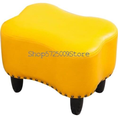 Shoe Changing Stool Soft Manicure Stool Tea Table Sofa Stool Shoe Testing Stool American Leather Pier Fashion Creative Footstool