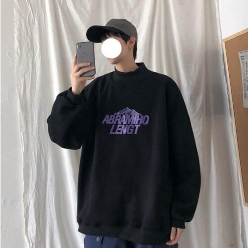 INXYZ The New Trend Of Autumn Mens New Turtleneck Fleece Thicken Sweater Winter Warm Solid Color Casual Pullover Women Hoodie