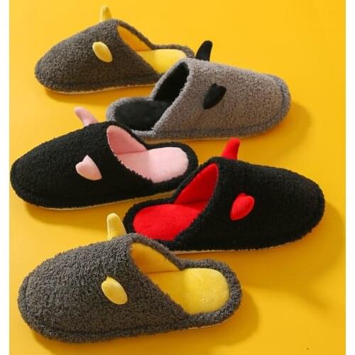 Women Indoor Slippers Warm Plush Home Slipper Autumn Winter Shoes Woman House Flat Floor Soft Slient Slides for Bedroom