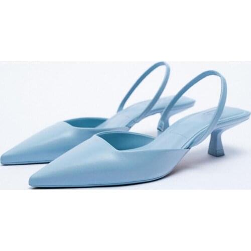 LMCAVASUN women sandals england fashion sexy man-made Pearl Decorate stiletto mules heel sandals women shoes woman slippers