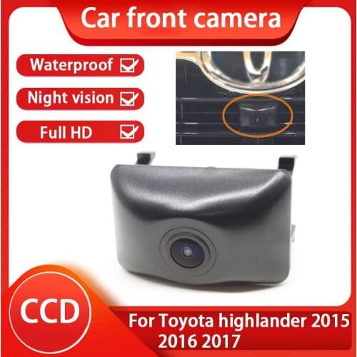 Waterproof Night Vision CCD Car Front View Logo Parking Camera For Toyota highlander 2015 2016 2017 Installed under the car logo