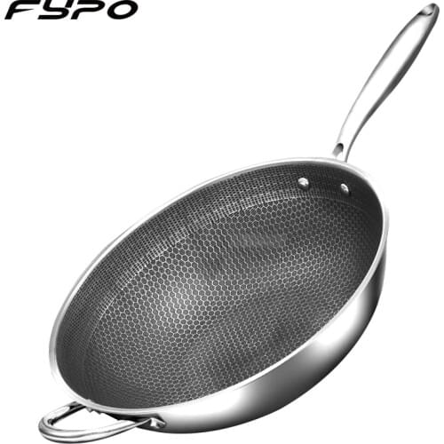 Stainless Steel Wok, Non-stick Wok Pan ,Gas And Induction Cooker