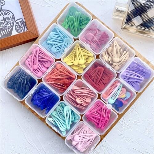 20 Piece Set childrens color bb clip hairpin baby hair accessories cute mini candy hairpin girl bangs clip simple hairpin