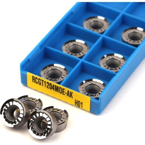 10pcs RCGT1204MO AK H01 aluminum blade RPGT1204 lathe cutting tool turning tool CNC tool for processing aluminum and copper