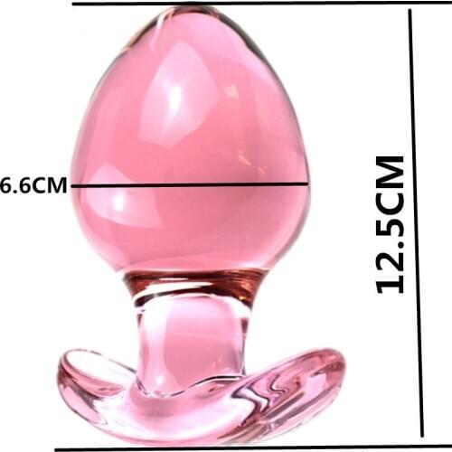 125*66mm Glass Anal Plug Big Anal Dilator Expander Masturbator Large Butt Plug Glass Dildo Adult Sex Toys For Women Men Erotic