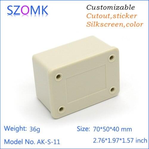 20pcs a lot szomk abs plastic electronic enclosure plastic case handheld enclosure small plastic junction box 70*50*40mm