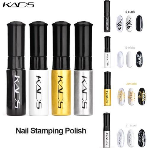 4pcs/set Stamping Varnish 4 Color Nail Stamp Stencil Stamping Template Nail Art Plate Stamp Oil Stamping Paint for Nails