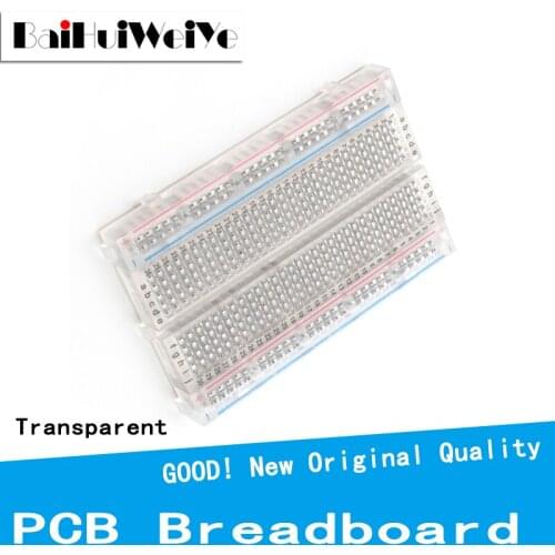 400 Tie Points Solderless PCB Breadboard Mini Universal Universal Test Protoboard DIY Bread Board for Bus Transparent Circuit