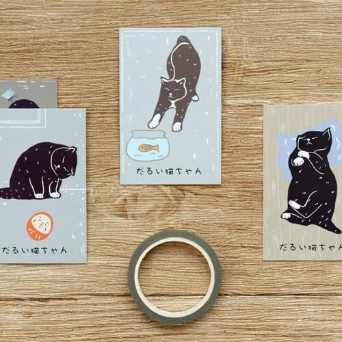 5.2*8cm 27pcs Mini Card Neighbors cat theme multi-use as Scrapbooking Craft Paper DIY Decoration gift card message card