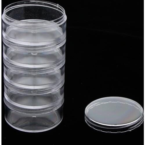5x70ml Clear Plastic Empty Cosmetic Containers Jars Pots Small Empty