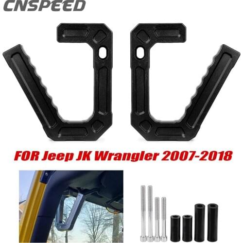 Aluminum Front Grab Handles Grip Bar for Jeep JK Wrangler 07-18 Sport Sahara Rubicon 2/4 Door One Pair