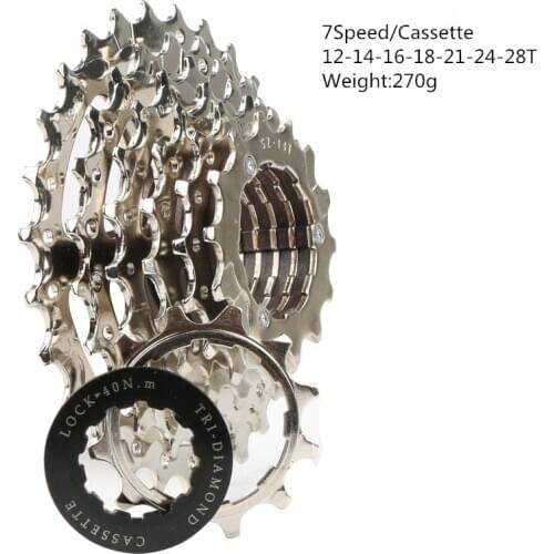 Mountain Bike Freewheel 7 Speed Rotating Bicycle Flywheel Cassette Variable Speed Flywheel 12-14-16-18-21-24-28T