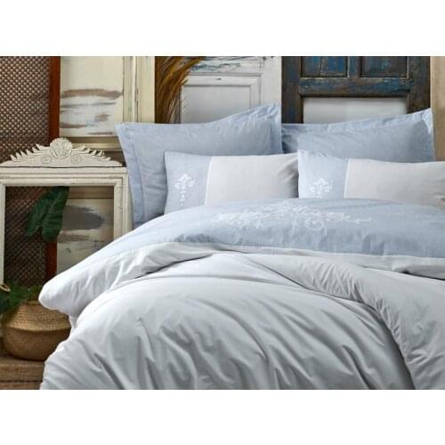 Cottonbox Embroideries Double Personality Duvet cover set Adel Blue