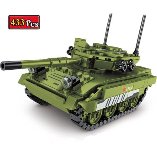 Military Series World War II Leopard 2 Tank Soldier Weapon Accessories Model Building Blocks Bricks Toys Christmas Gifts
