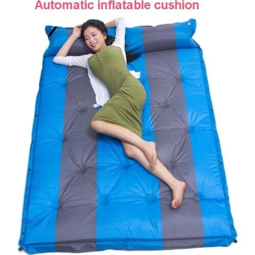 Rooxin Camping mat Double Sleeping Pad Mattress Automatic inflatable cushion Ultralight Camping Mat Bed Outdoor With Pillow