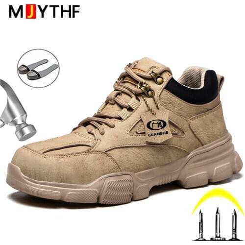 2021 Work Safety Boots Men Indestructible Work Shoes Sneakers Men Steel Toe Cap Safety Shoes Men Winter Boots Security Footwear
