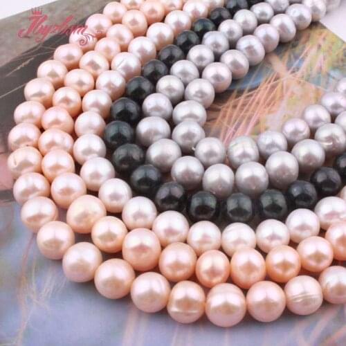8.5-9.5mm AA Grade Round Freshwater Pearl Loose Beads Natural Stone Beads For DIY Necklace Bracelet Earring Jewelry Making 15"