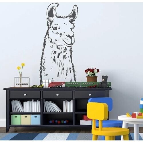 Llama Vinyl Wall Sticker Llama Vinyl Art Decal Home Baby Room Wall Mural Decoration Playroom Decor 2211